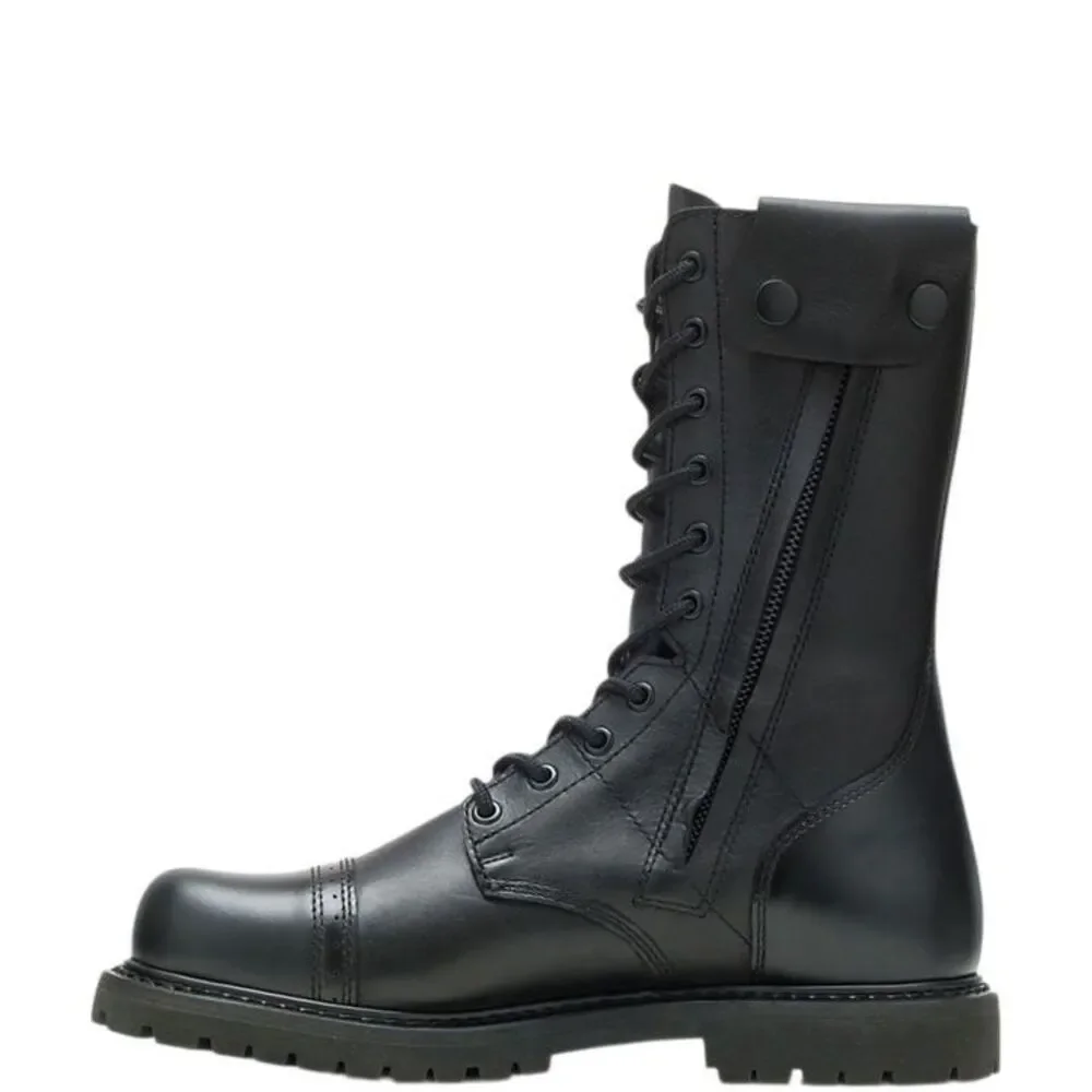 Bates Men's Paratrooper Combat Jump Boots Leather Black EO2184 Size Mens 8.5 - Picture 3 of 8